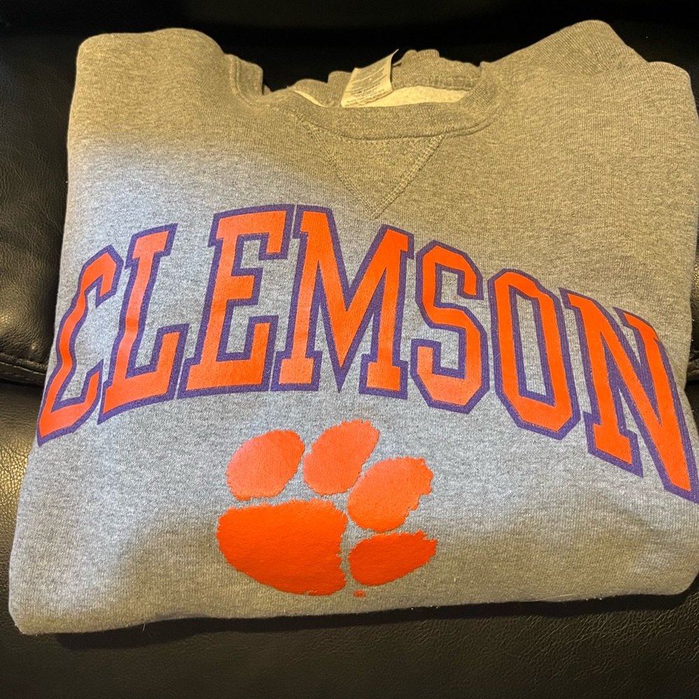 Grey Clemson Crewneck